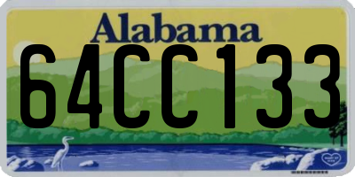 AL license plate 64CC133