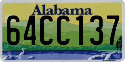 AL license plate 64CC137