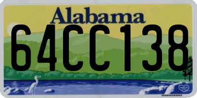 AL license plate 64CC138