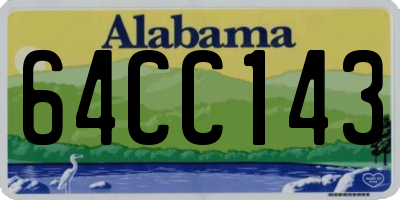AL license plate 64CC143