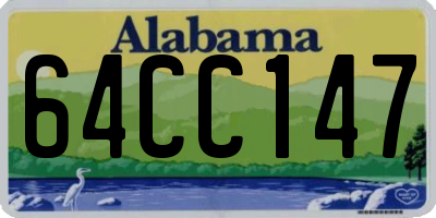 AL license plate 64CC147