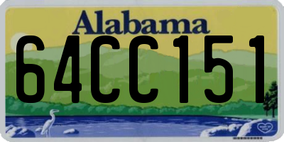 AL license plate 64CC151