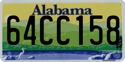 AL license plate 64CC158