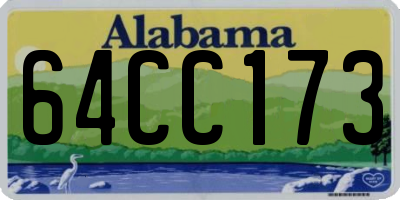 AL license plate 64CC173