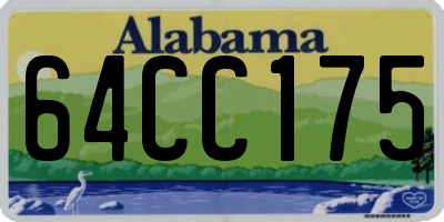 AL license plate 64CC175