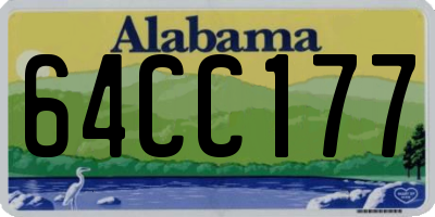 AL license plate 64CC177