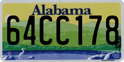 AL license plate 64CC178