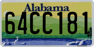 AL license plate 64CC181