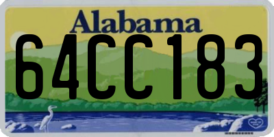 AL license plate 64CC183
