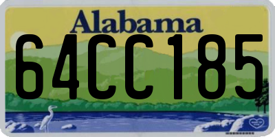 AL license plate 64CC185