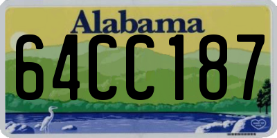 AL license plate 64CC187
