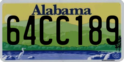 AL license plate 64CC189