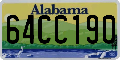 AL license plate 64CC190