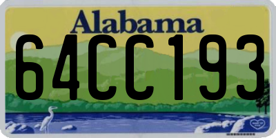 AL license plate 64CC193