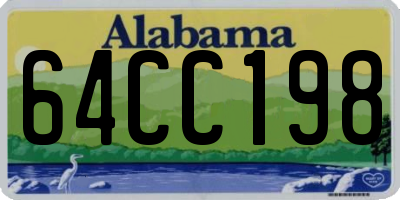 AL license plate 64CC198