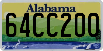 AL license plate 64CC200