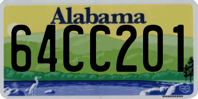 AL license plate 64CC201