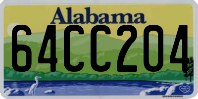 AL license plate 64CC204