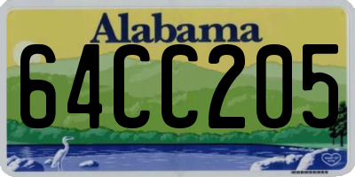AL license plate 64CC205