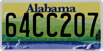 AL license plate 64CC207