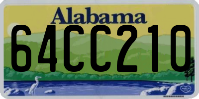 AL license plate 64CC210