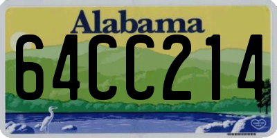 AL license plate 64CC214