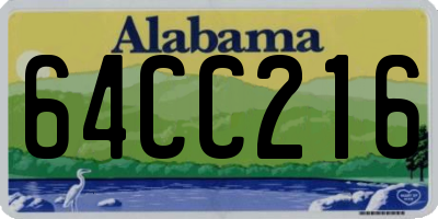 AL license plate 64CC216