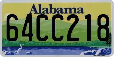 AL license plate 64CC218