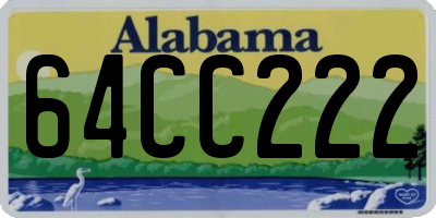 AL license plate 64CC222