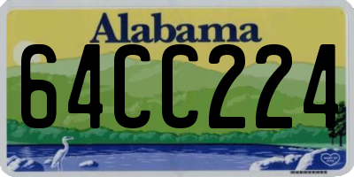 AL license plate 64CC224