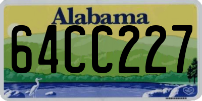 AL license plate 64CC227