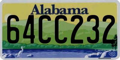 AL license plate 64CC232