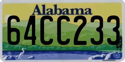 AL license plate 64CC233