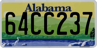 AL license plate 64CC237
