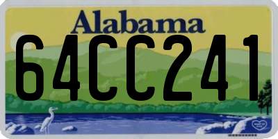 AL license plate 64CC241