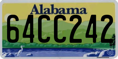 AL license plate 64CC242