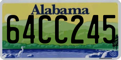 AL license plate 64CC245