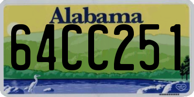 AL license plate 64CC251