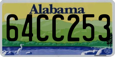 AL license plate 64CC253