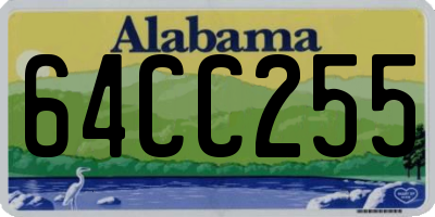 AL license plate 64CC255