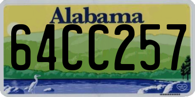 AL license plate 64CC257