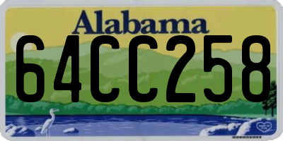 AL license plate 64CC258