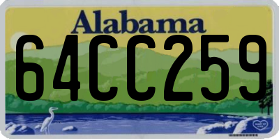 AL license plate 64CC259