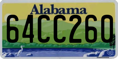 AL license plate 64CC260