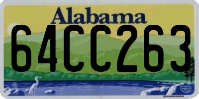 AL license plate 64CC263