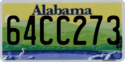 AL license plate 64CC273