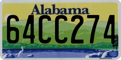 AL license plate 64CC274