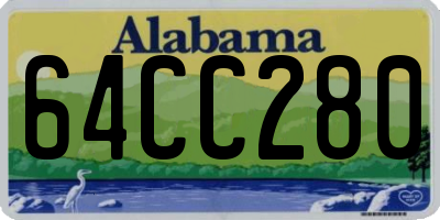 AL license plate 64CC280