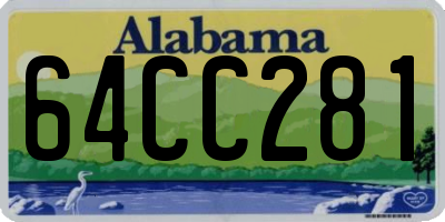 AL license plate 64CC281