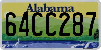 AL license plate 64CC287
